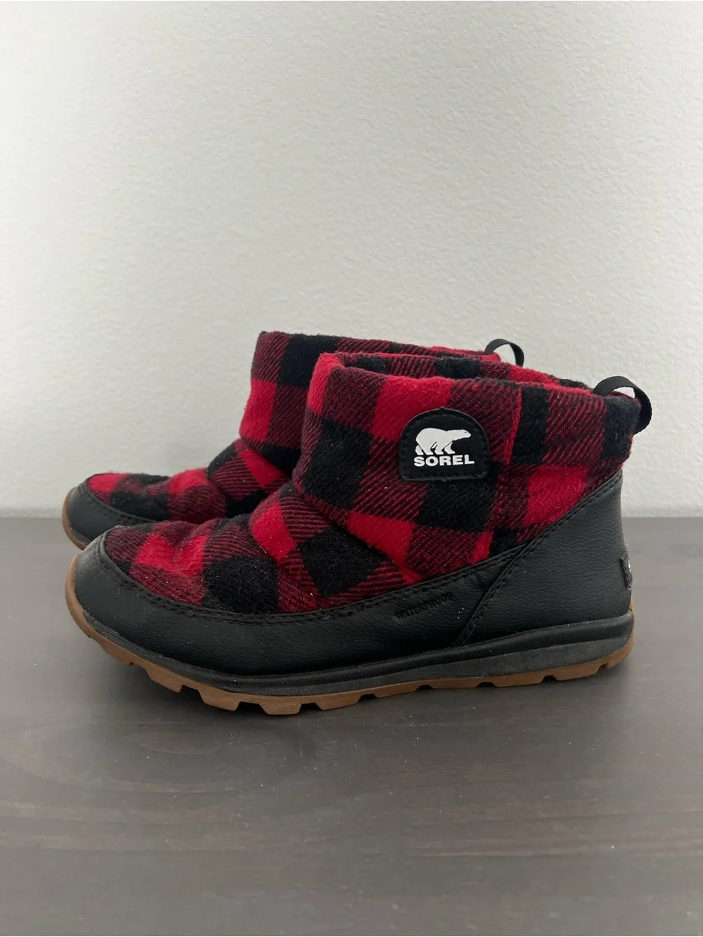 Sorel Plaid Slip-On Boots